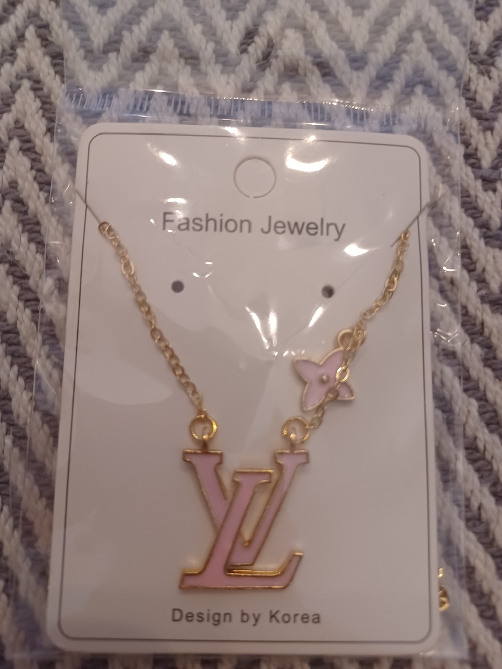 Fashion Jewelry Pink Pendant Necklace